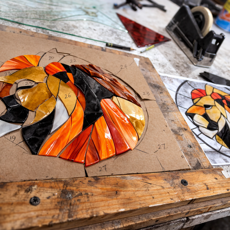 <center>Vitral Emplomado <h5>Curso en Línea</h5></center>